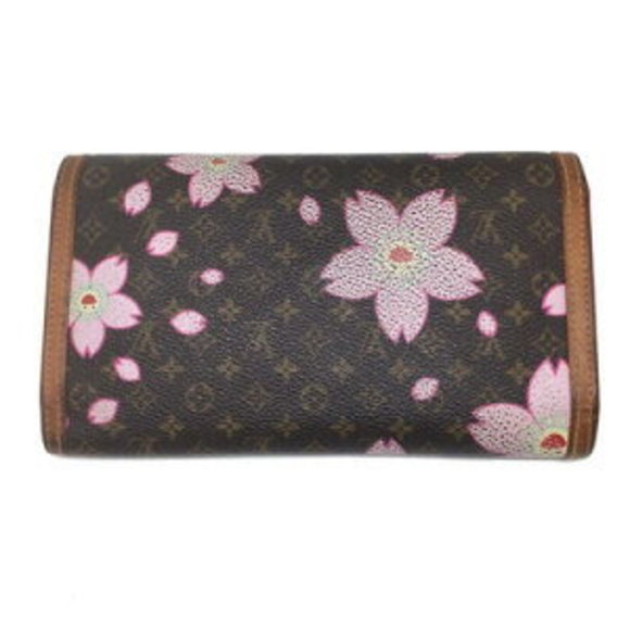 Louis Vuitton Tresor Wallet Porte Blossom Brown Cherry Long Tri - Picture 1 of 7